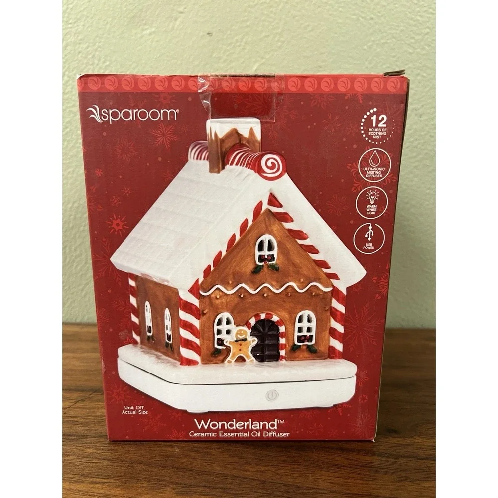 sparoom essential oil diffuser Wonderland Ceramic Gingerbread House